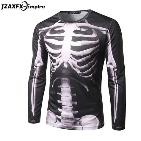 Skeleton X Ray Long Sleeve Rash Guard In 2020 Slim Fit Casual Shirts