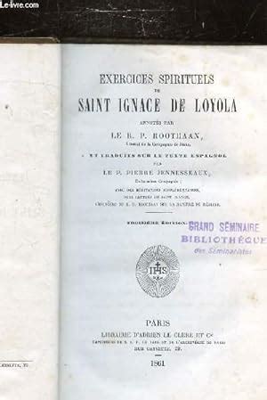 Exercices Spirituels De Saint Ignace De Loyola Von Roothaan R P Bon