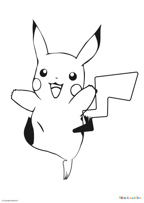 Coloriage Pokémon 02 Un Dessin à Imprimer De Tête à Modeler