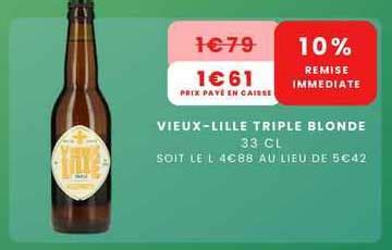 Promo Vieux Lille Triple Blonde Chez Auchan ICatalogue Fr