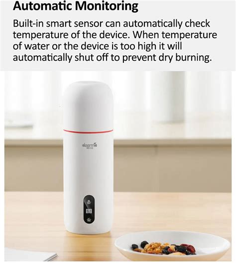 Deerma DR035S Portable Electric Kettle, Thermos Bottle With LED ...