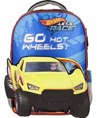 Mochila Hot Wheels Primaria Backpack Hlr Bp A Color Negro Meses Sin Inter S