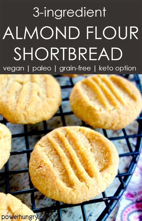 Almond Flour Shortbread Cookies 3 Ingredients Vegan Keto Powerhungry® Recipe Vegan