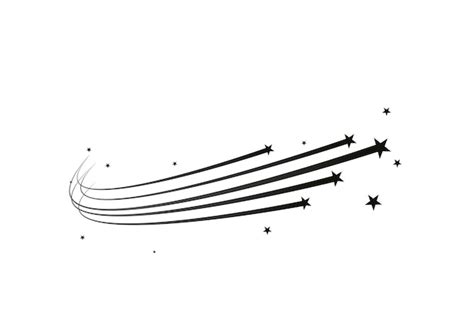 Premium Vector Abstract Falling Star With Trail Shooting Stars Motion Vortex Comet Meteoroid