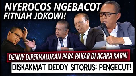 Nyerocos Fitnah Jokowi Denny Indrayana Dipermalukan Pakar Di Acara