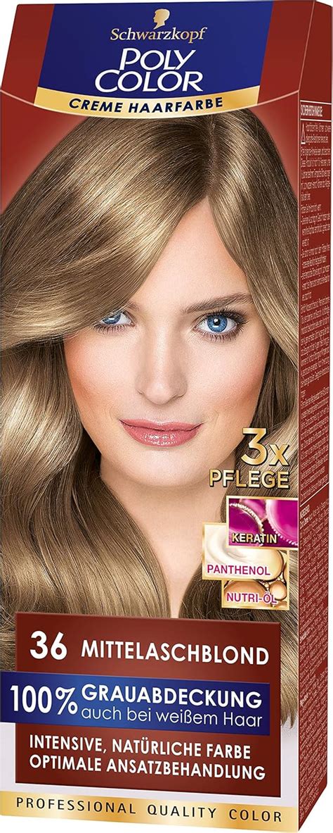 Schwarzkopf Poly Colour Cream Hair Colour Medium Ash Blonde Ml Amazon Co Uk Beauty