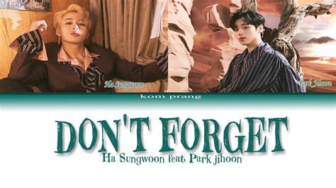 Ha Sungwoon Feat Park Jihoon Don T Forget Color