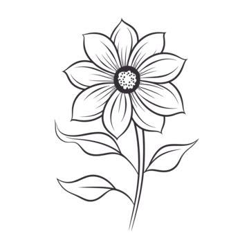 Flower Tattoo Outline Art PNG Transparent Images Free Download | Vector Files | Pngtree