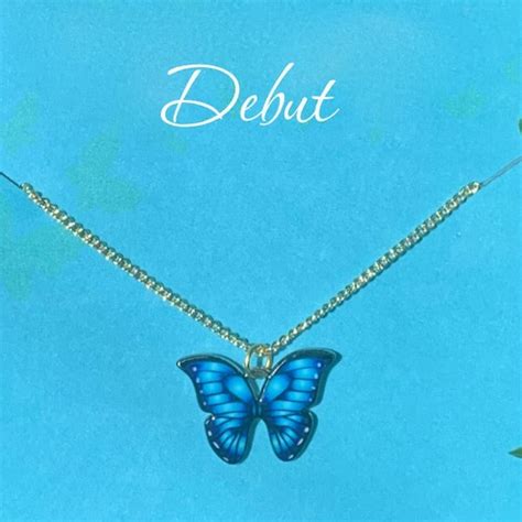 Enamel Butterfly Necklace Etsy