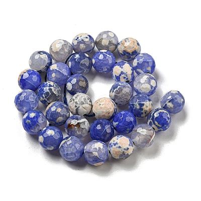 Cheap Faceted Natural Fire Crackle Agate Beads Strands Online Store