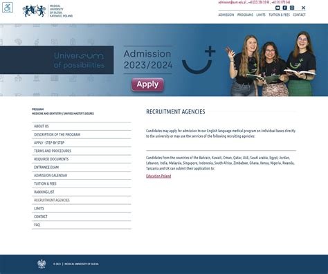 Medical Universities Official Admission Office In Silesia Education