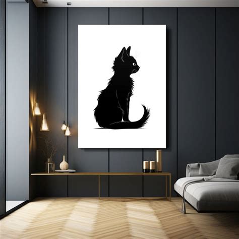 Black and White Cat Wall Art | MusaArtGallery™