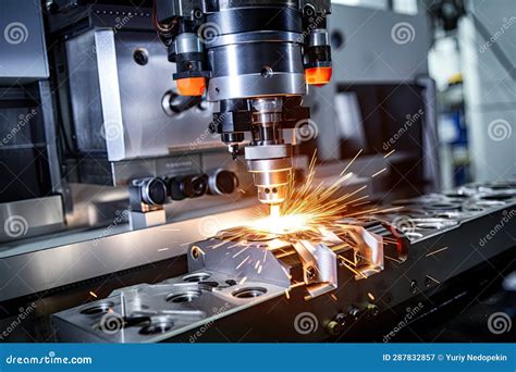 Process Of Laser Manufacturing High Precision Components Stock