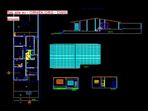 Proje Sitesi Tek Aile Ev Autocad Projesi