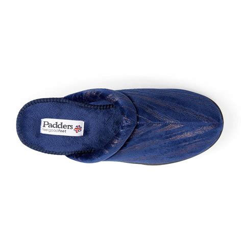 Padders Celine Slippers Navy Tarnish