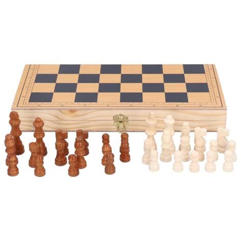 LAN Jeu d échecs pliant en bois éducatif pour les enfants 40CM