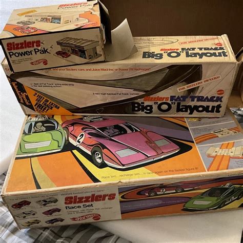 VINTAGE HOT WHEELS Sizzlers Race Set Mattel 1969 Plus Big O Track Cars 195 00 PicClick UK