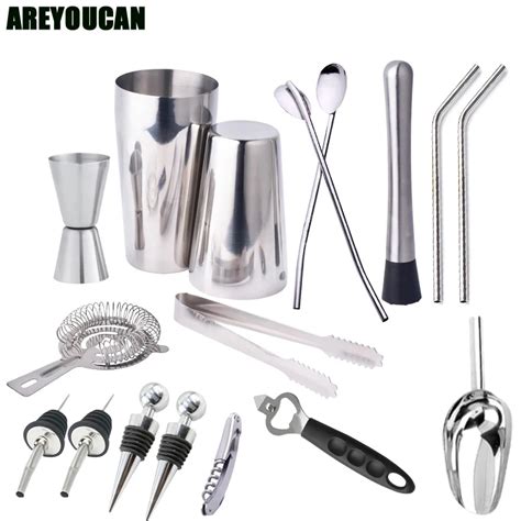 Areyoucan 2018 New Boston Double Shaker Bar Tools Bpa Free Stainless Steel 304 High End 17