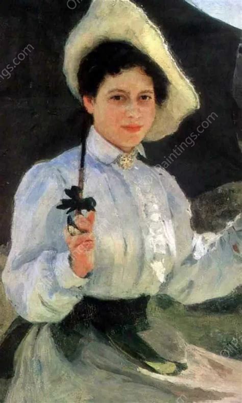 Portrait Of Nadezhda Repina The Artist S Daughter Ilia Efimovich