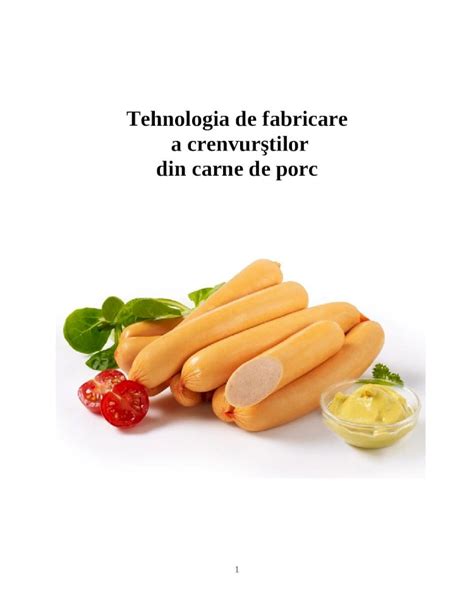 Docx Tehnologia De Fabricare A Crenvur Tilor Din Carne De Porc Docx