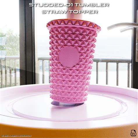 Studded Tumbler Straw Topper Straw Buddy STL File For 3D Printing