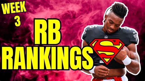 TOP 30 Running Back Rankings Tiers Week 3 Fantasy Football YouTube