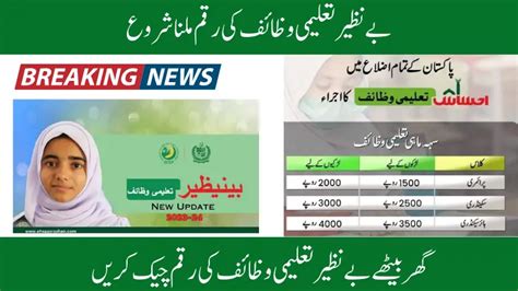 Benazir Taleemi Wazaif New Payment Check Online