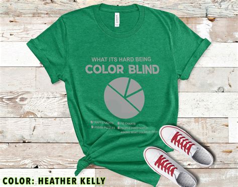 Funny Color Blind T Shirt Why Its Hard Being Color Blind Pie Etsy