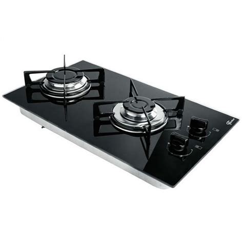 Cooktop Fischer 2 Bocas A Gás Mesa De Vidro Temperado Preto 7726