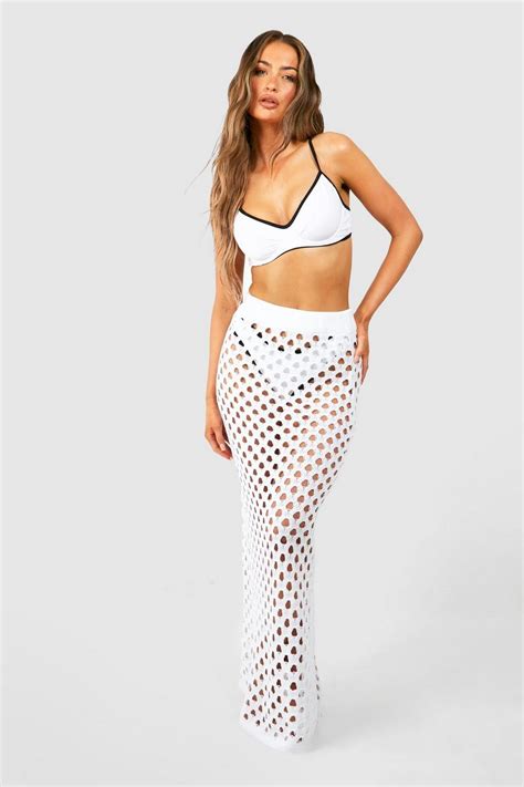 Crochet Beach Maxi Skirt Boohoo Uk