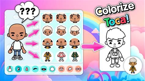 Toca Boca Coloring Pages How To Colors Toca World Character Youtube