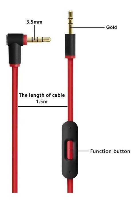 Ripley Cable Repuesto Auxiliar Con Microfono Para Audifonos Beats