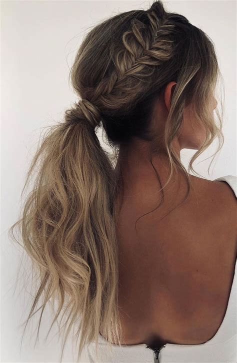 50 Cute Hairstyles For Any Occasion Fishtail Braided Pony