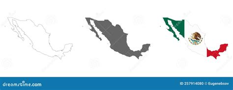 Mapa Mexicano Altamente Detallado Con Fronteras Aisladas En Segundo