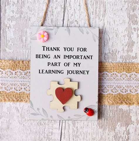 Thank You For Being An Important Part Of My Journey Wooden Etsy UK