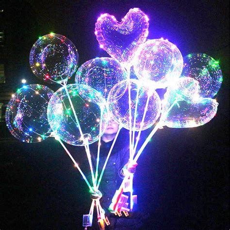 Led Clear Bobo Balloon Bubble Ballons With Led String Lights Air