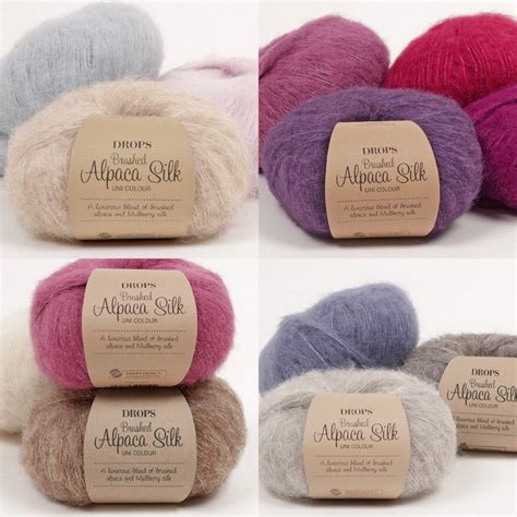 DROPS Brushed Alpaca Silk Yarn Alpaca 77 Silk 23 DROPS Etsy