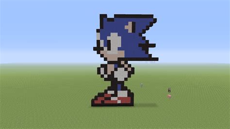 Minecraft Pixel Art Tutorial Sonic Youtube