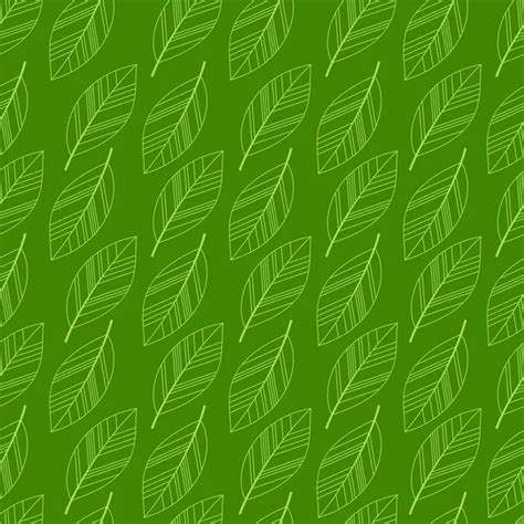 Seamless Pattern With Green Leaves Stock Vector Artness