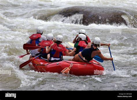 White Water Rafting On The Ocoee River In Polk County Tennessee Stock