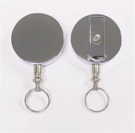 Rexel Id Retractable Metal Key Holder Steel Cable Id Card Holders