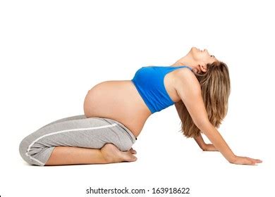 Beautiful Nude Pregnant Woman Isolated Black Stock Photo Shutterstock