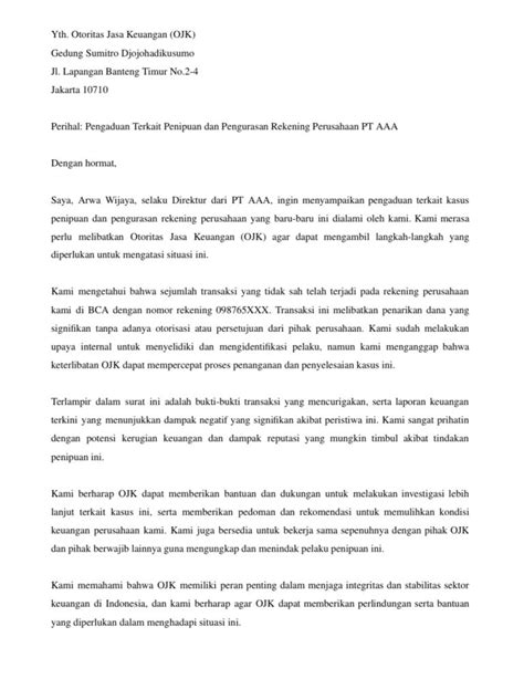 6 Contoh Surat Pengaduan Untuk Berbagai Keperluan