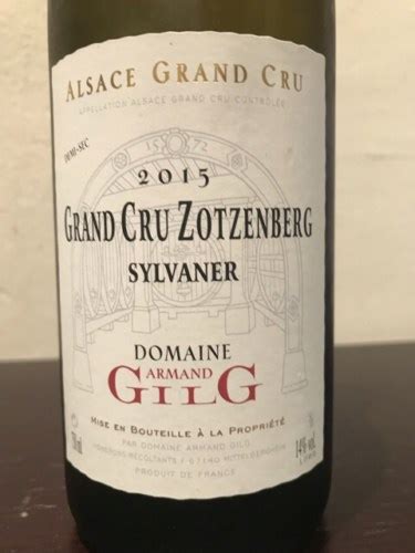 Armand Gilg Sylvaner Alsace Grand Cru Zotzenberg Vivino