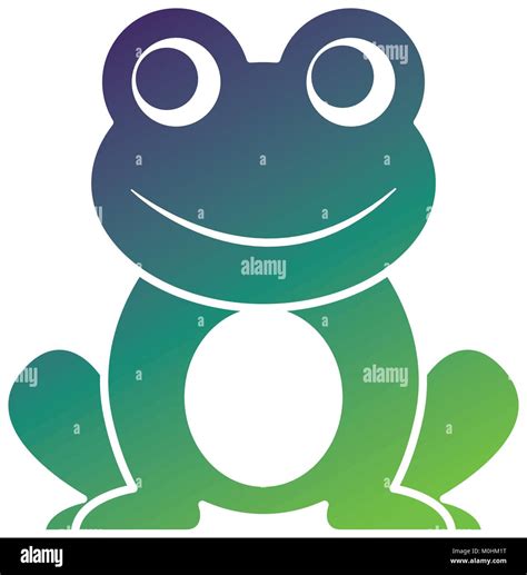 frog cute animal sitting cartoon Stock Vector Image & Art - Alamy