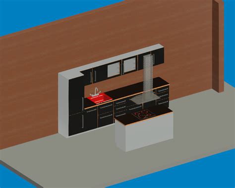 Cocina Moderna Completa Para Revit Familias Revit Gratis