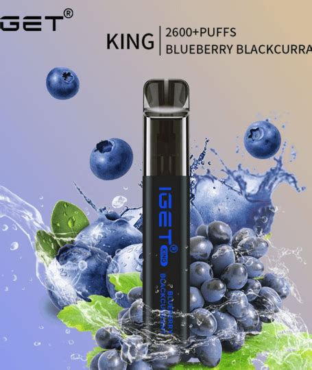 IGET King Vape 2600 Puff Blueberry Blackcurrant Thevapebar Au