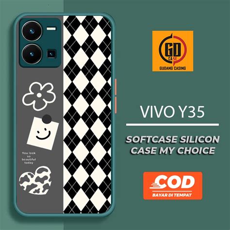 Jual Case Hp VIVO Y35 Case Mychoice Gudang Casing KARTUN SMILE Casing