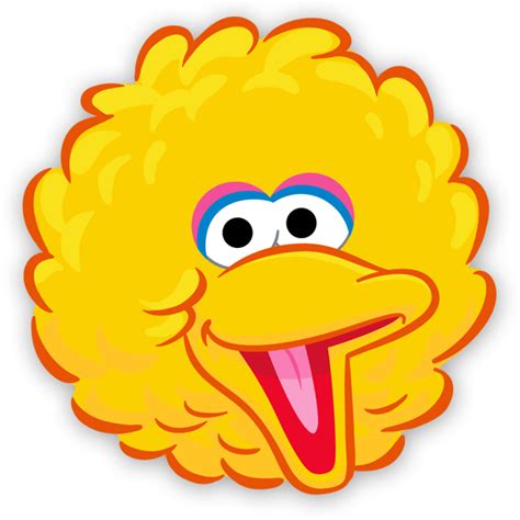 Download Yellow Bird Face Template Sesame Street Characters Sesame Street Big Bird Face Hd