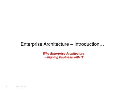 Ppt Enterprise Architecture Introduction Powerpoint Presentation